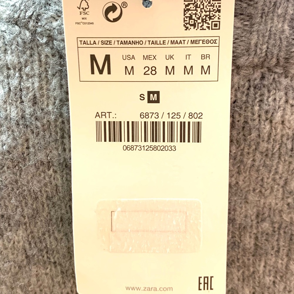 Zara Knit Oversized Crewneck Long Sweater - Picture 6 of 8